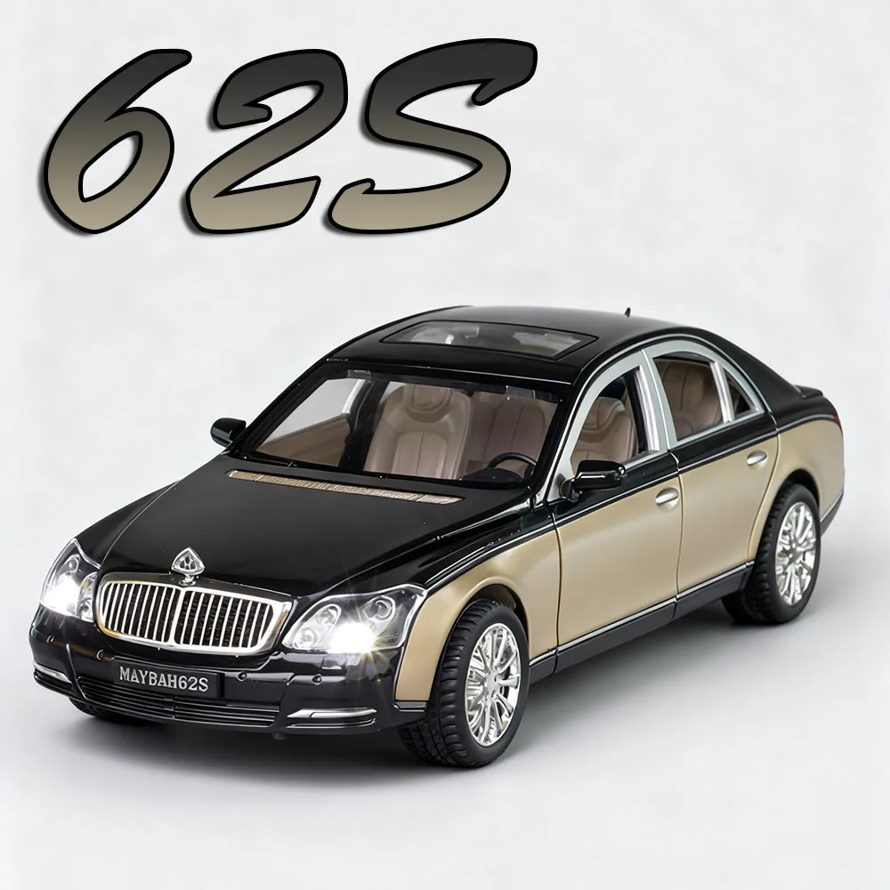 Scala 1:24 in miniatura 62S E300eL modello di auto giocattolo in lega pressofusa porte aperte suono luce tirare indietro decorazione squisita modelli di auto