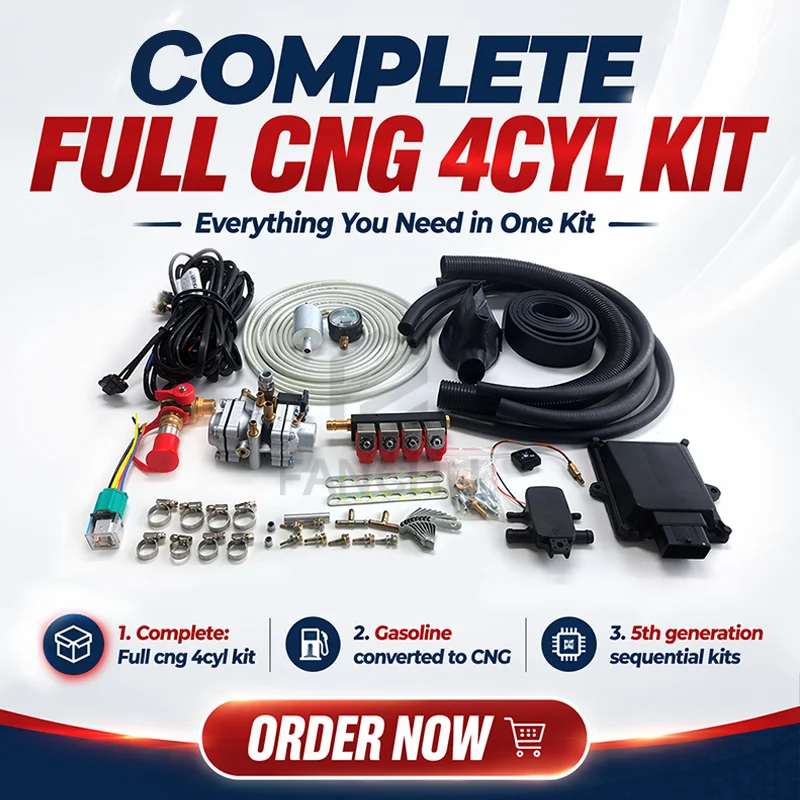 4 Cylinder Complete Conversion Kit Gnc Auto Gas Vehicular Gas Equipment Kits for Cars Cng Conversion Kit Parts