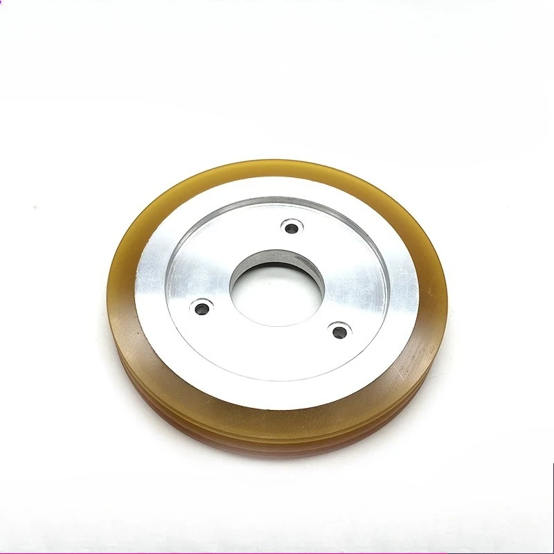 For Makino EDM Urethane Tension Roller 15EC100F411 (V-Groove)-OD104mm X ID30mm X 14mm Thickness(MA407 Roller with V-Groove)