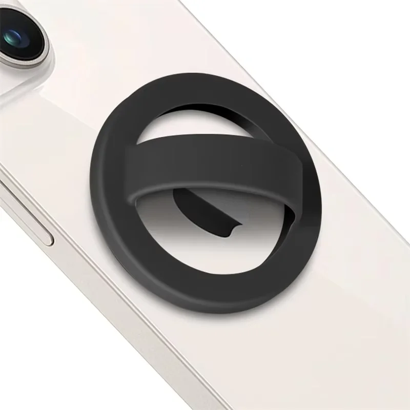 حامل حلقي للهاتف بحزام إصبع ناعم من السيليكون المغناطيسي لهاتف Magsafe IPhone 16 حامل عالمي يدعم Mac Safe Loop Grip Bracket
