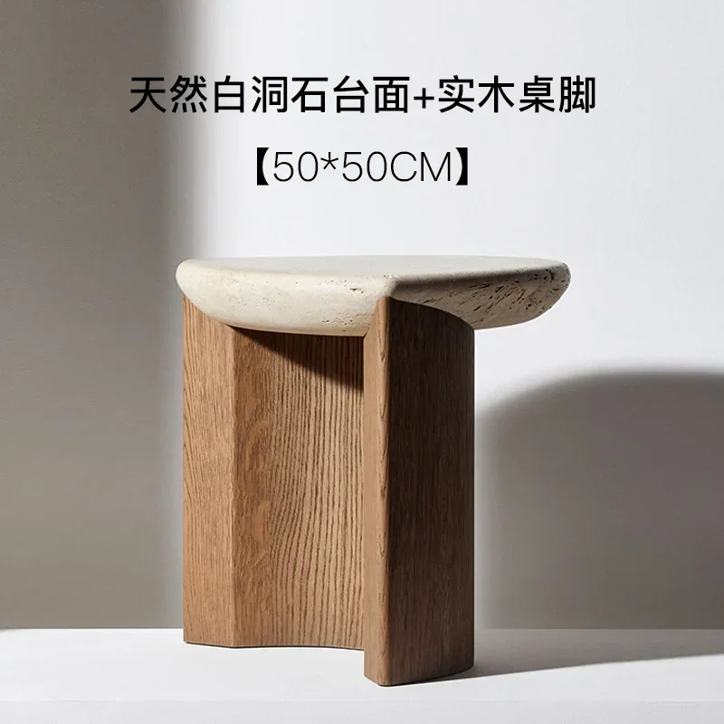 

Маленький журнальный столик из натурального травертина, дизайнерский диван для дома, гостиной, угловой диван, несколько простых простых столов специальной формы