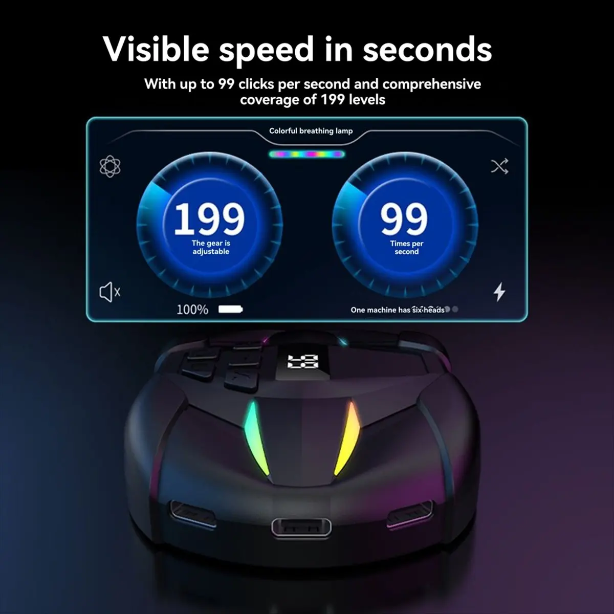 A64I Mobile Phone Screen Auto Clicker Adjustable Silent Clicker Live Streaming Equipment Clicker for Game Shopping Live