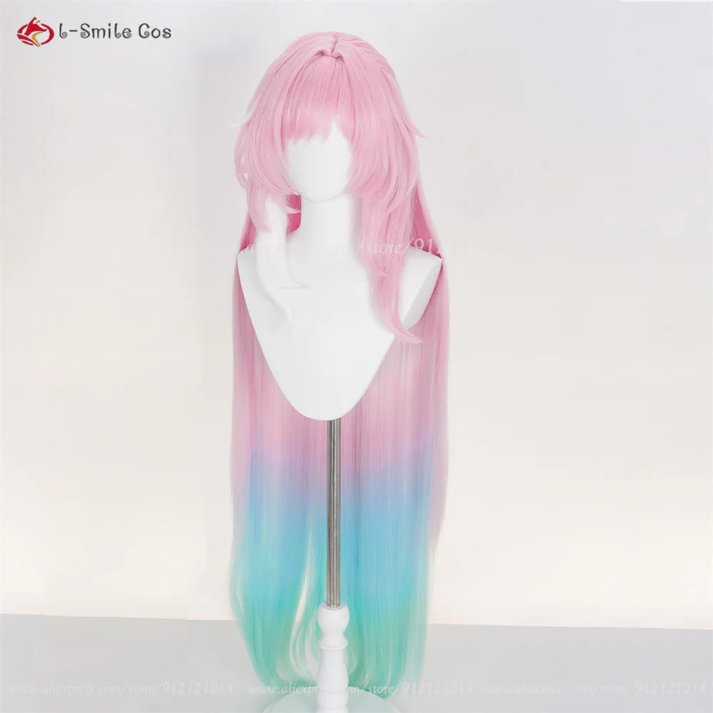 2 Styled HSR Cyrene Parrucca Cosplay 120 centimetri Tintura/Sfumata Parrucche Per Le Donne Cosplay Anime Parrucca Resistente Al Calore Capelli Sintetici Halloween
