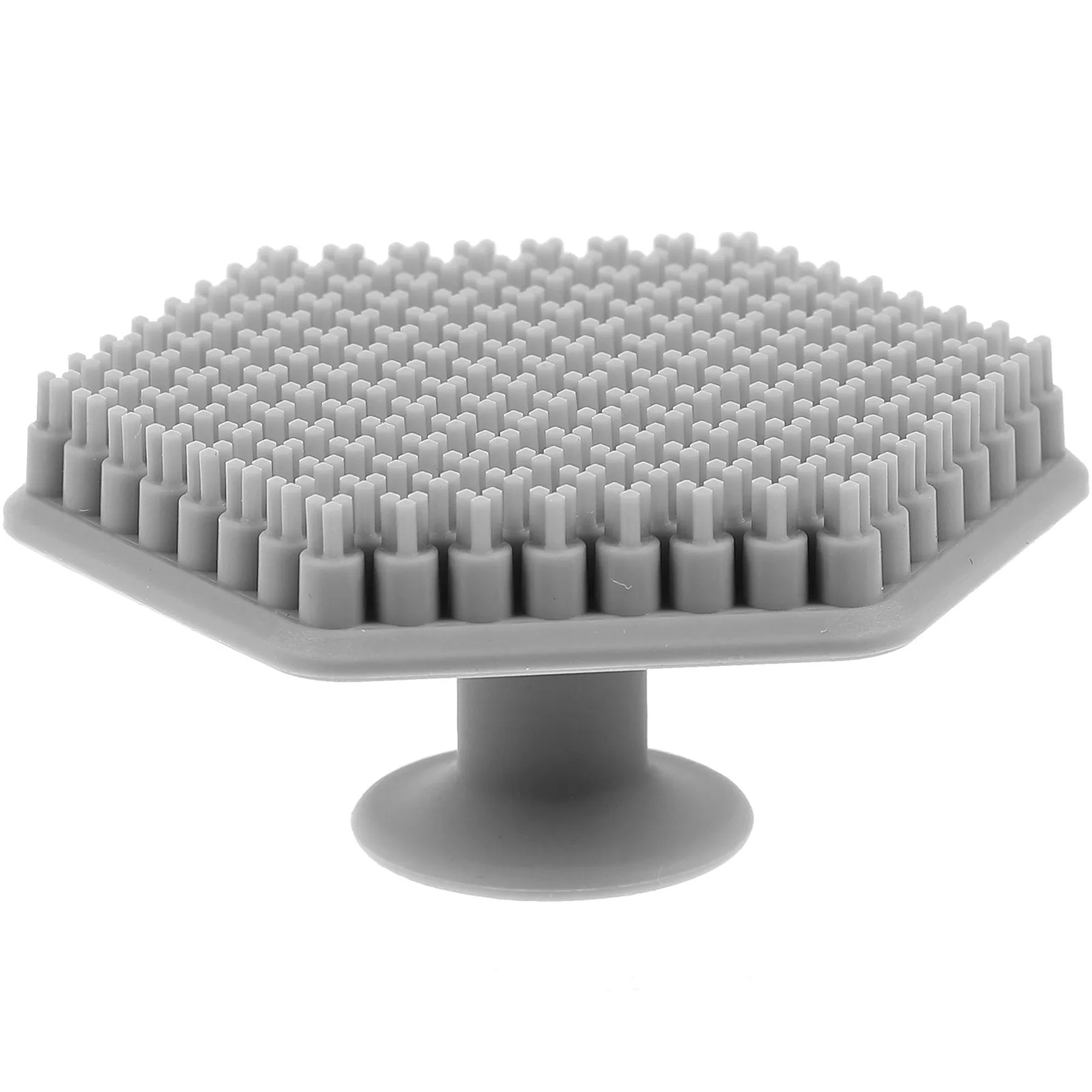Escova de silicone para limpeza facial, ferramenta para remoção de cravos, cerdas macias cinza, escova de banho, limpador facial feminino, cuidados co