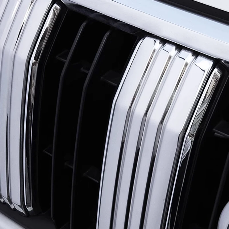 For Toyota Land Cruiser Prado 150 2014 2015 2016 2017 2018 2019 2020 ABS Chrome Front Grille Trim Cover Car-Styling Accessories