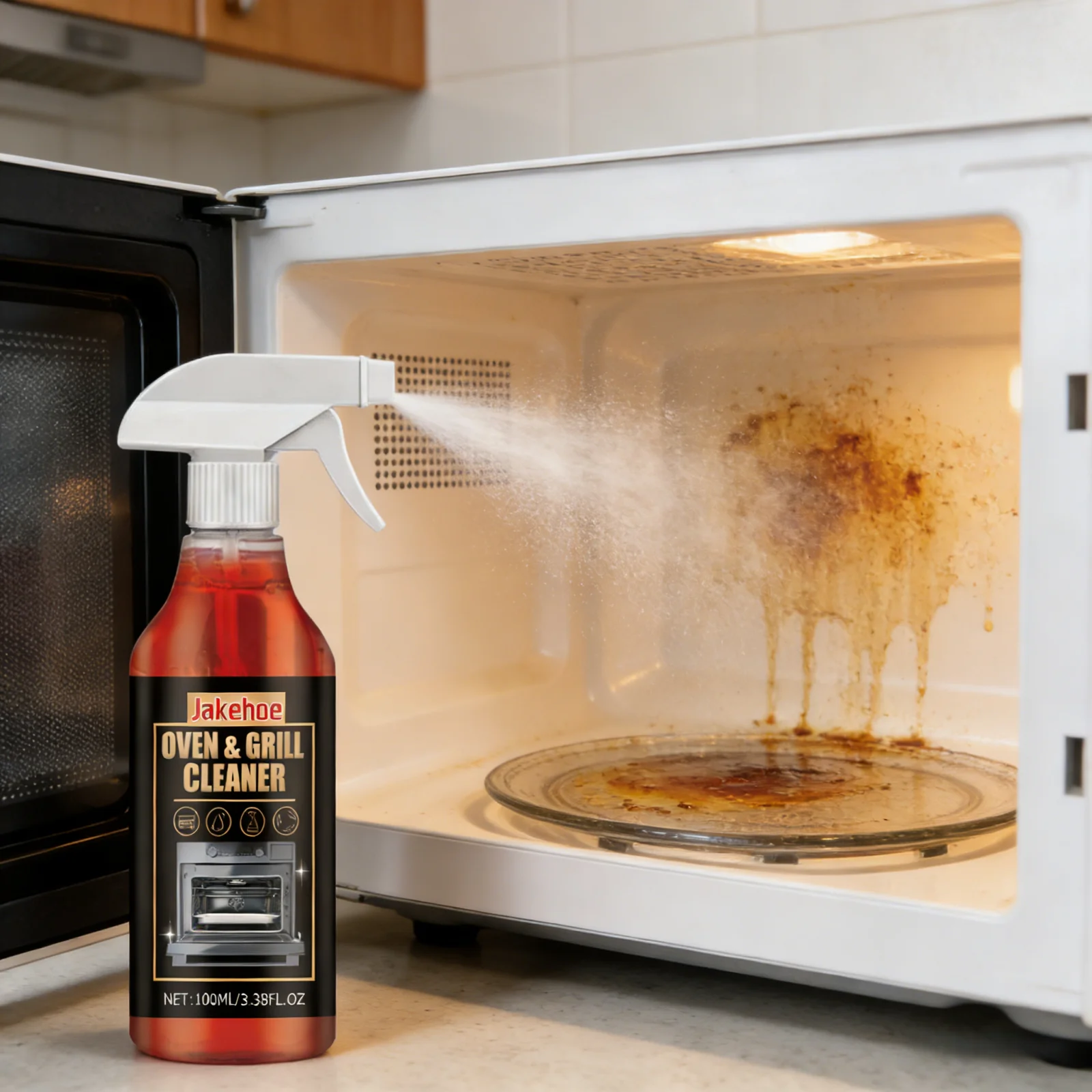 Jakehoe Heavy Oil Cleaner Kitchen Deep Cleansing Heavy Duty Degreaser Deodorizing All Purpose Stubborn Dirt Oven Grill Cleaner