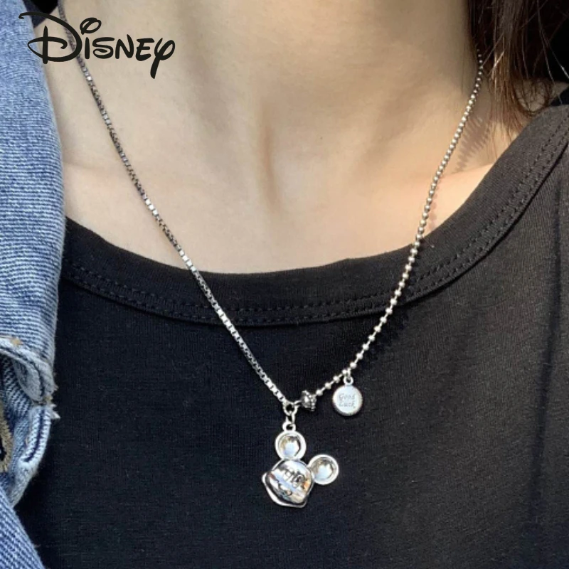 Disney Mickey New Fashion Women's Necklace Luxury Brand Mickey Pendant Necklace High Quality Trend Women Jewelry Premium Gift