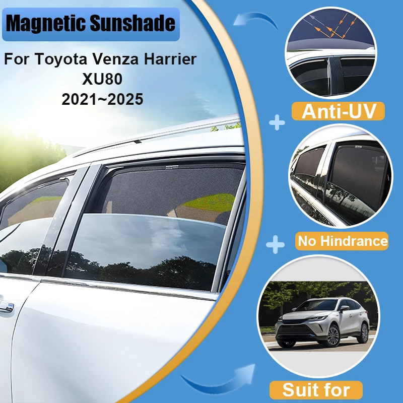 

For Toyota Venza Harrier XU80 2023 2025-2021 Car Sunproof Windshield Frame Blind Window Sun Visor Shade Anti-UV Auto Protection