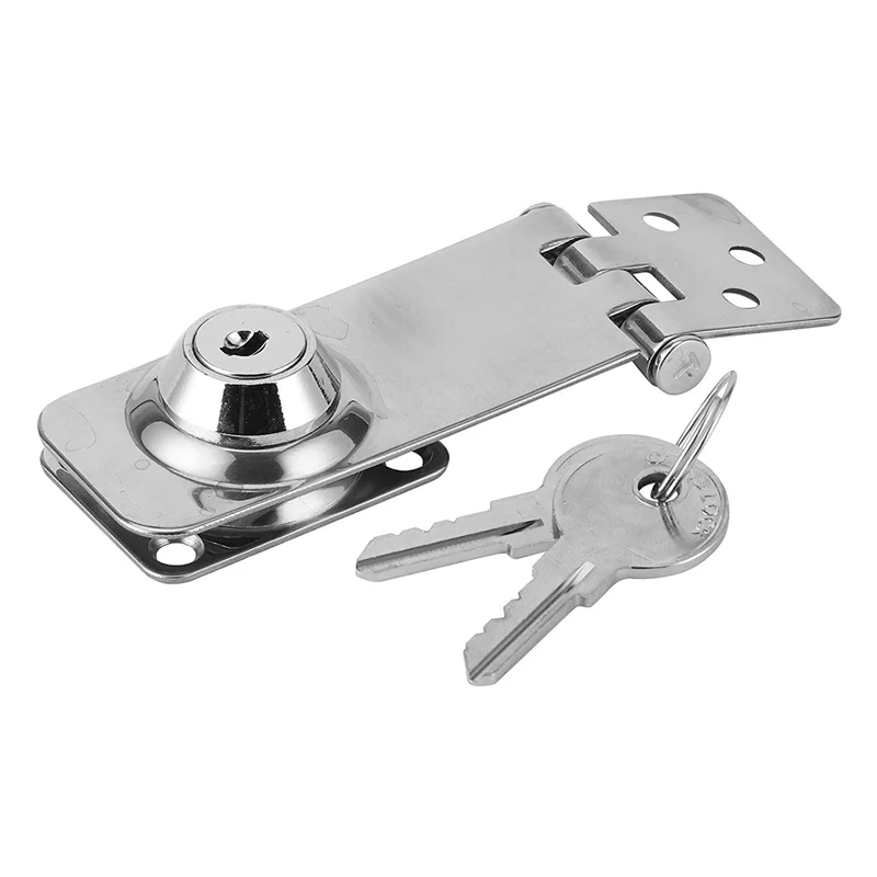 

AB41-2X Marine Boat Hasp Locks 304 Stainless Steel Locking Hasp Safety Latch For Cabin Deck Locker Hatch Door Yacht