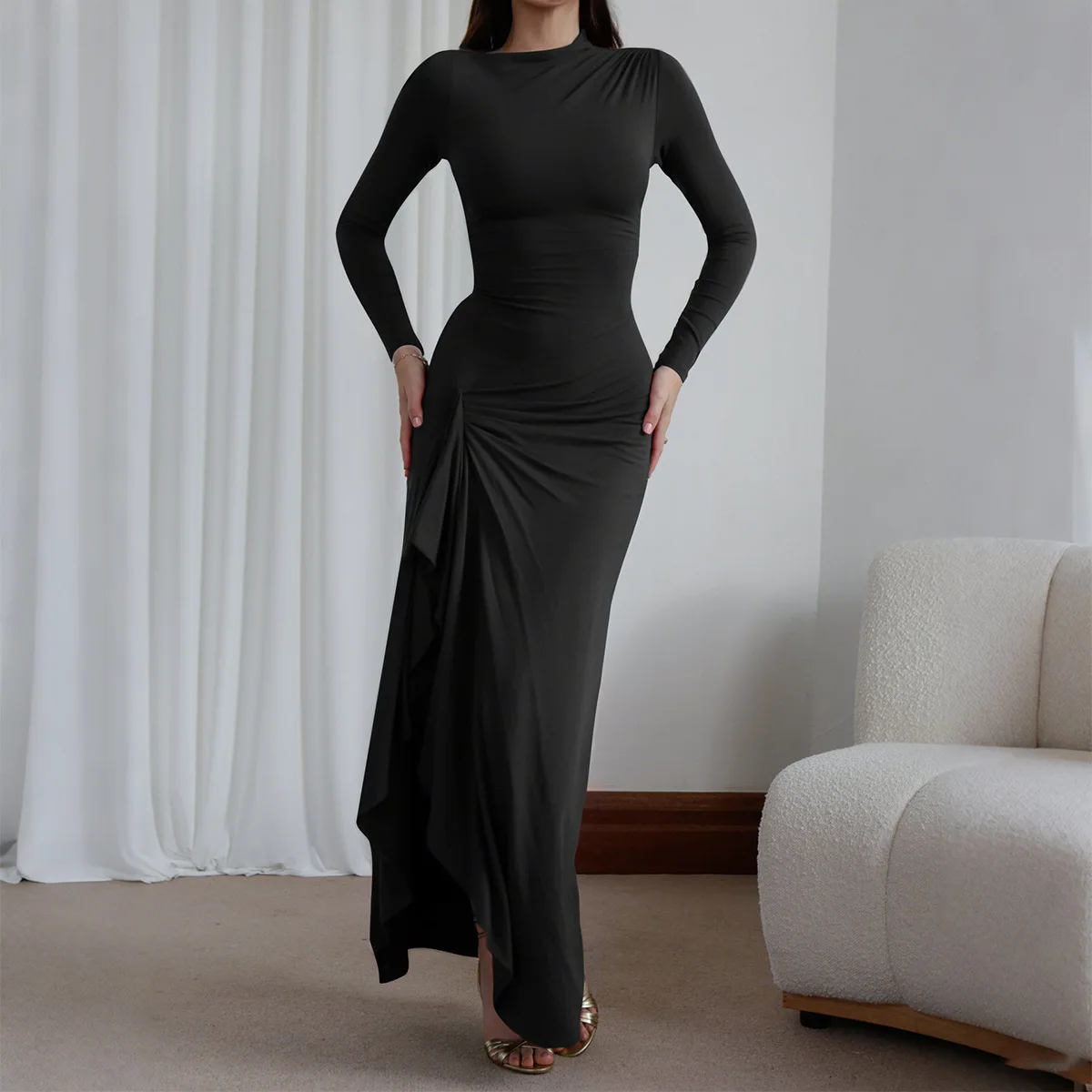 2025 FW المرأة Y2K تي شيرت ريترو فستان قصير الأكمام Bodycon فستان قصير لينة مريح ملابس الشارع الشهير غير رسمية