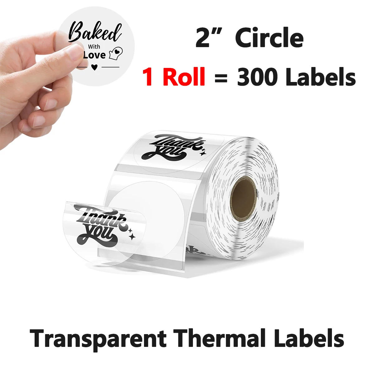 50x50mm holografische zilveren etiketten Directe thermische stickers voor bedankkaart, adres, QR-code voor phomemo 241BT 246S D520