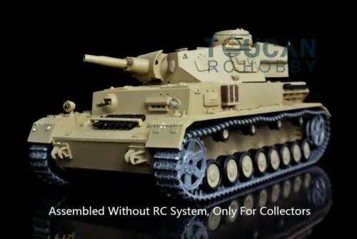 Heng Long RC System 1/16 German IV F Static Tank Model Metal 3858 W/O Battery TH08752-SMT4