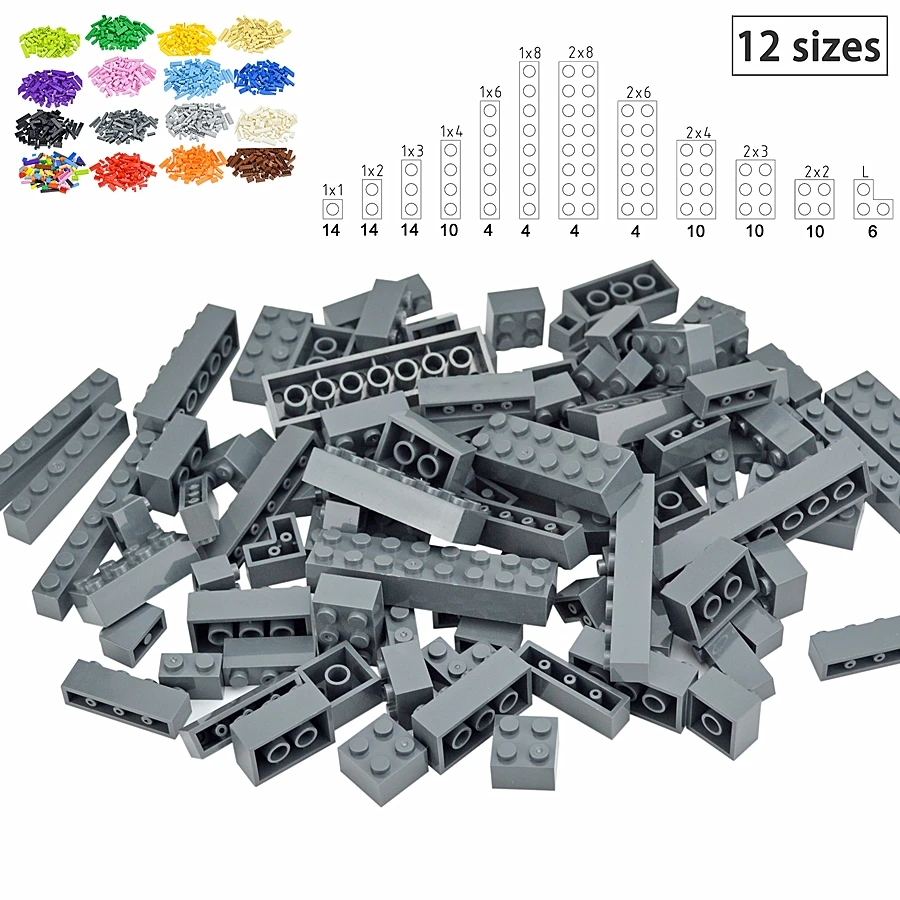 104Pcs Gemengde Dikke Figuur Bouwstenen 12 Size 16 Kleuren Compatibel Classic Bouwplaat Educatief Creatief Speelgoed Voor Kinderen