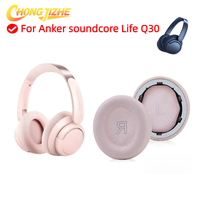 Replacement Leather Sleeve Cooling Gel Earmuff for Anker soundcore Life Q30 Headphones Earmuff Ear cushions