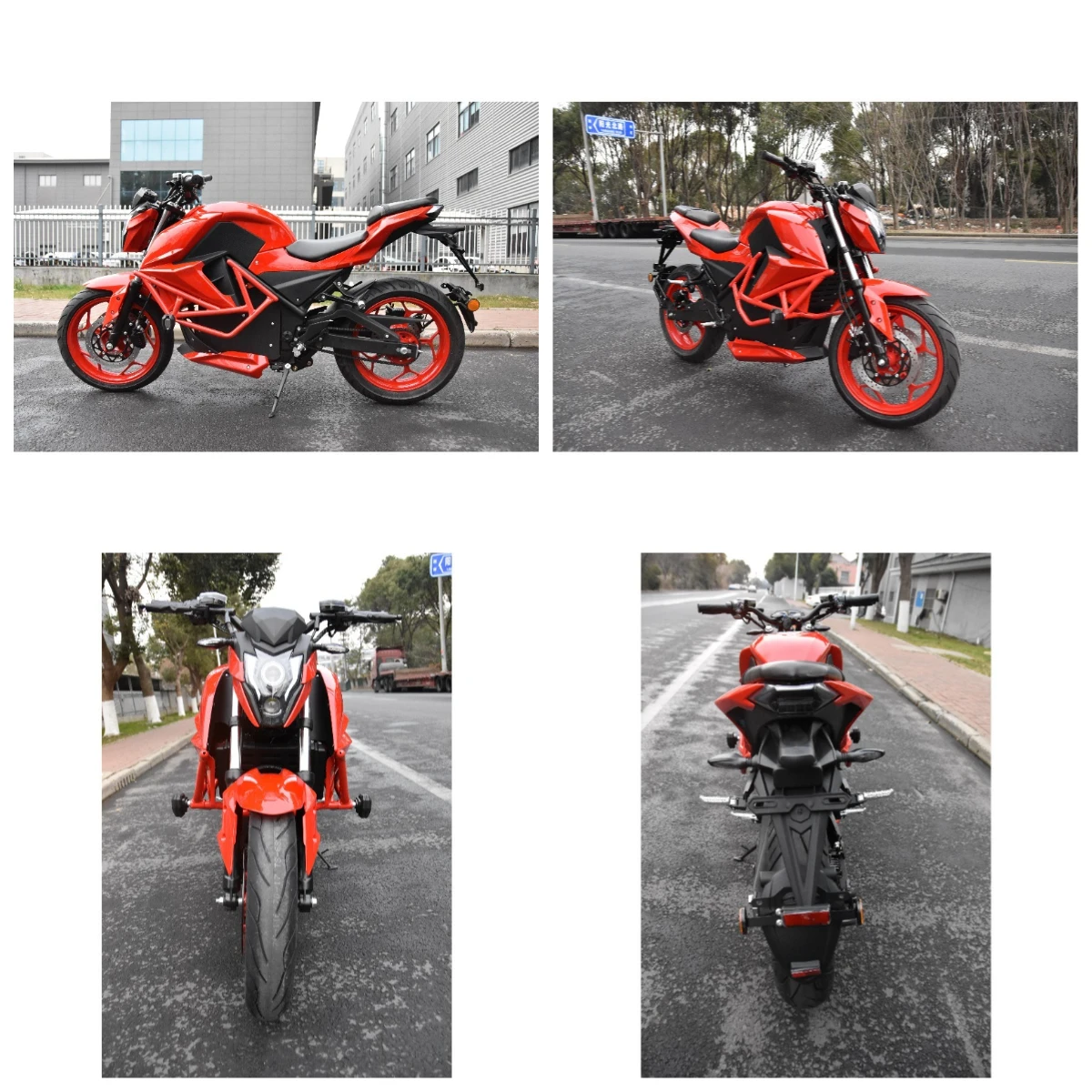 Krono Wild High Performance 2000W Hub Motor Adult Two-Seater Electric Motorcycle 80km/h Speed Sportbikes Scooter Off-road Motorc