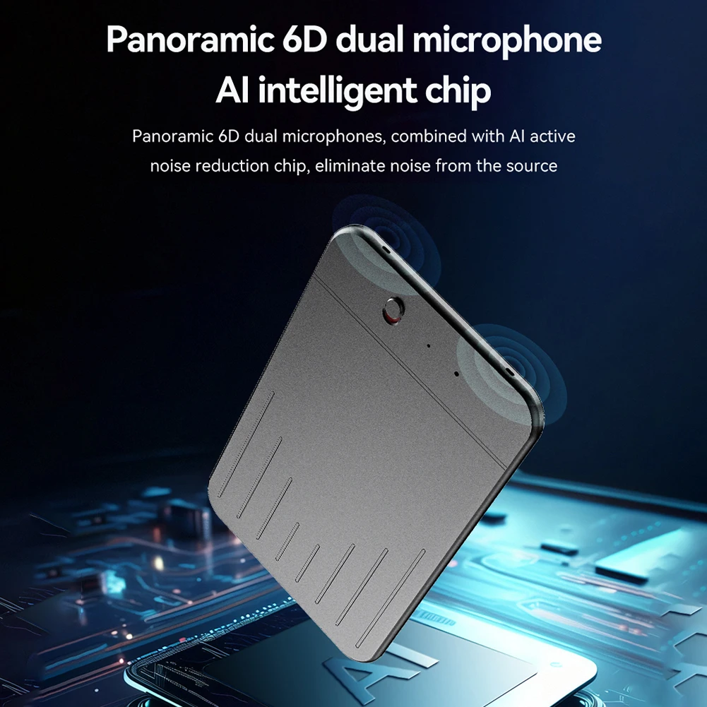 

AI Voice Recorder Support 80+ Languages Audio Dictaphone Transcribe Summary Language Translation Device for Lecture/Meeting/Call