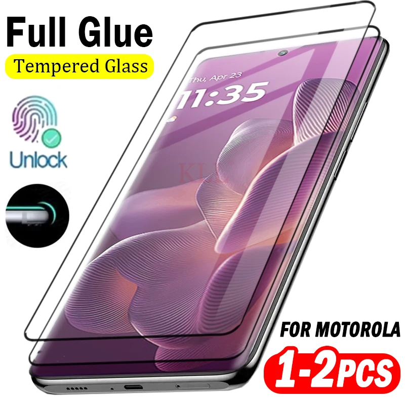 

1-2 шт. Защитное стекло с полным покрытием для Motorola Edge 60 70 Fusion 60s Moto X50 Ultra S30 X30 Pro X40, изогнутое закаленное стекло