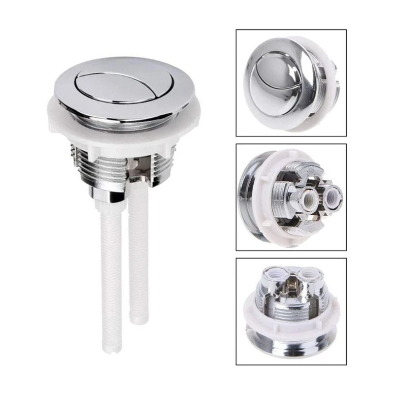 2pcs Toilet Double Push Flushing Button Replacement Round Toilet Button Dropship