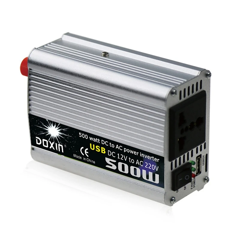 500W Car Power Inverter Converter DC12V 24V to AC110V 220V  Socket Modified Sine Wave With USB 5V Output styling& charger