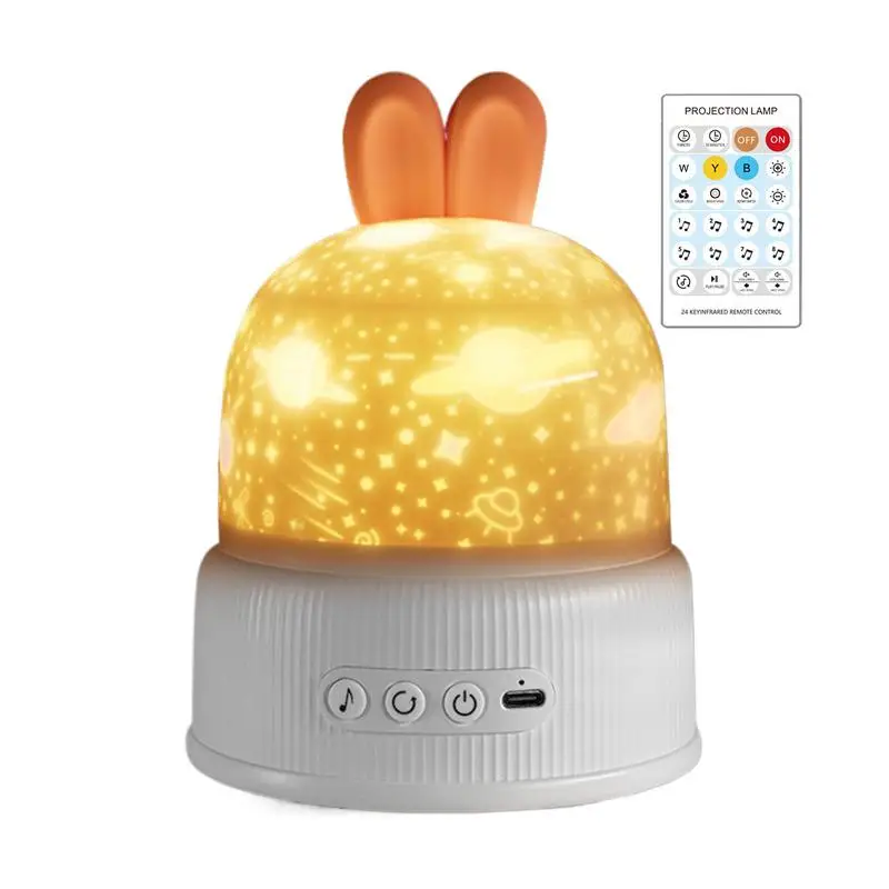 Cute Rabbit projector night light Multipurpose Kids Room Decor sleep ocean Projector Night Light funny interior lighting Gifts