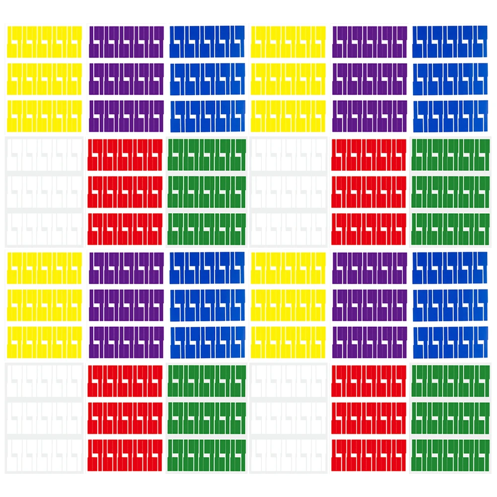 

24 Sheets Colored Cable Labels Cord Tags Wire Management Electrical Labeling Water Proof