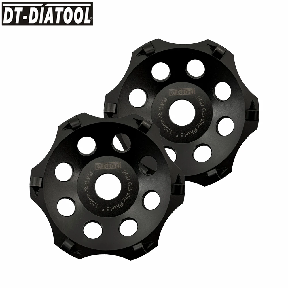 DT-DIATOOL 1 peça/2 peças 125mm hexagonal pcd rebolo segmento pcd para membranas à prova d'água colas máscaras grossas tintas