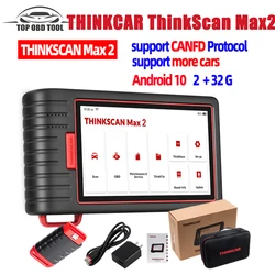 2023 THINKCAR ThinkScan Max2 Full system Car Diagnostic Tool MAX2 OBD2 Scanner Free Lifetime Update ECU Coding PK ThinkTool Mini