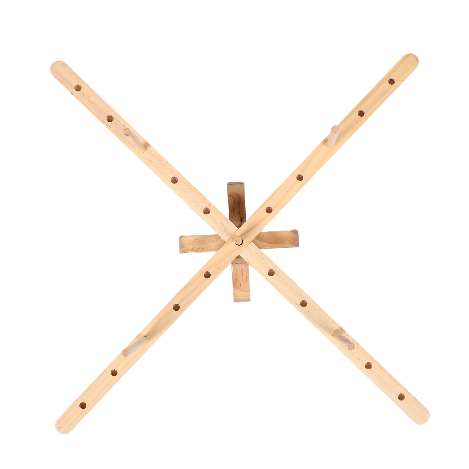 

1pc Wooden Winder Rotatable Swift Holder For Knitting Sturdy Compact Home Crafting Tool Reusable Yarn Winding Rack - Wood