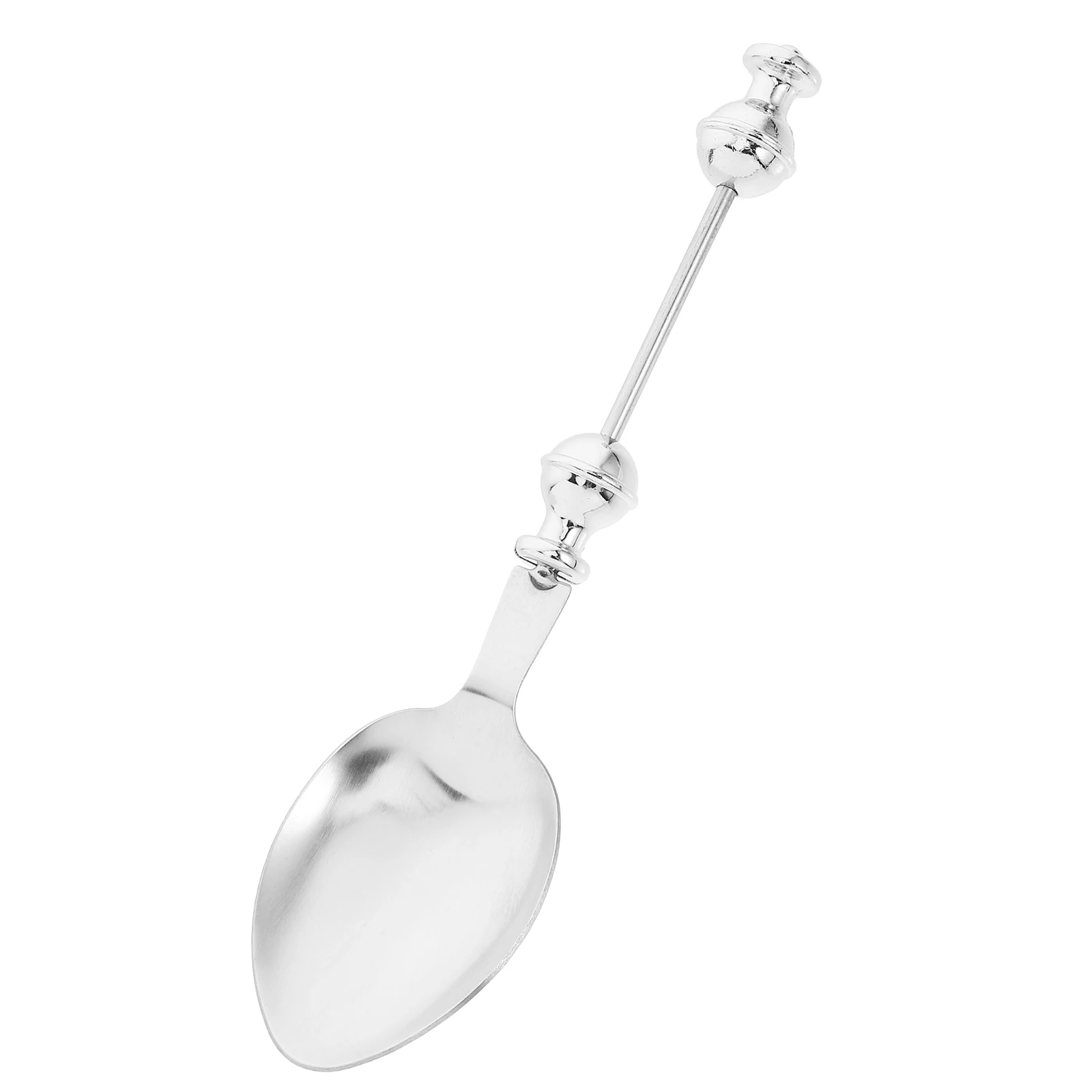 

Beaded Sugar Tea Spoon Mixing Beadable Yogurt Spoons Craft DIY Household Tableware Stainless Steel Dessert Ice Cream Tasting
