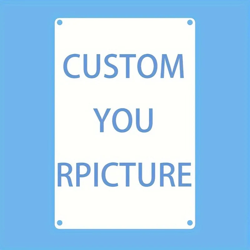 Vintage Metal Wall Sign with ized Text - Heavy-Duty Iron Retro Plaque Suitable for, Cafe, Garage, Beach - Customizable Business