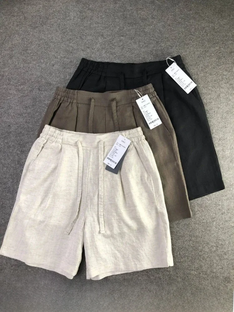

Cooling Breathable Men's Commuter Shorts Lenzing Lyocell Linen Blend Summer Fashionable Standard Fit Comfortable Lightweight