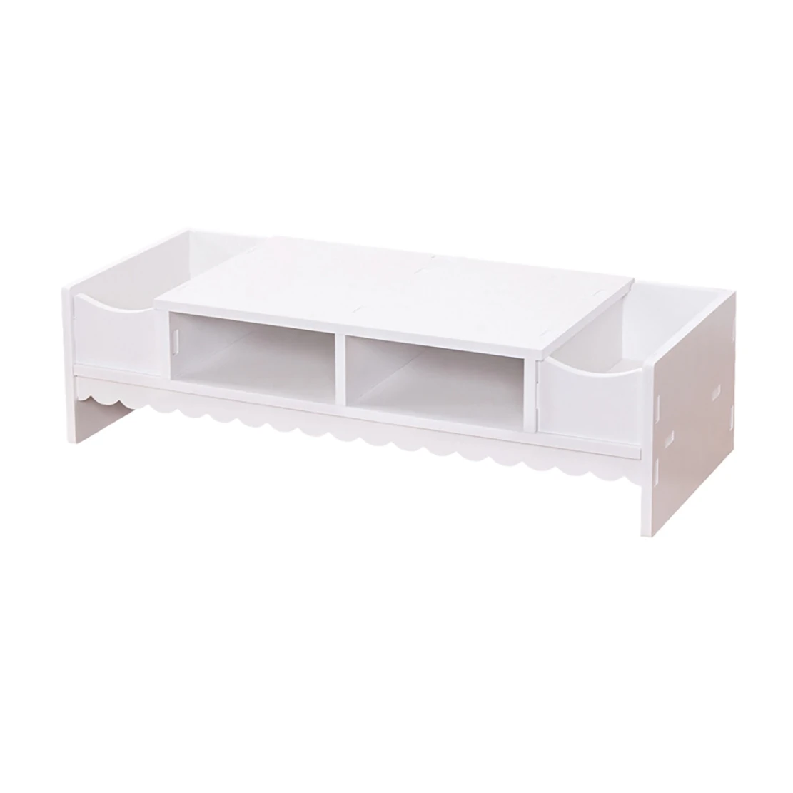 Monitor Heightened Shelf Desk Storage Keyboard Organizer Shelf Heightened Shelf for Laptop Desktop Computers Printers-A