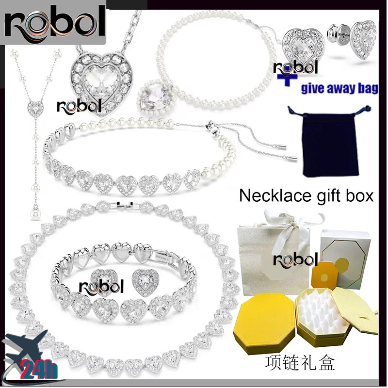 

GJ2 2025 New High-quality Ariana Grande Jewelry Set, Including Necklace, Earrings, Bracelet, Zircon, and Complimentary Gift Box.