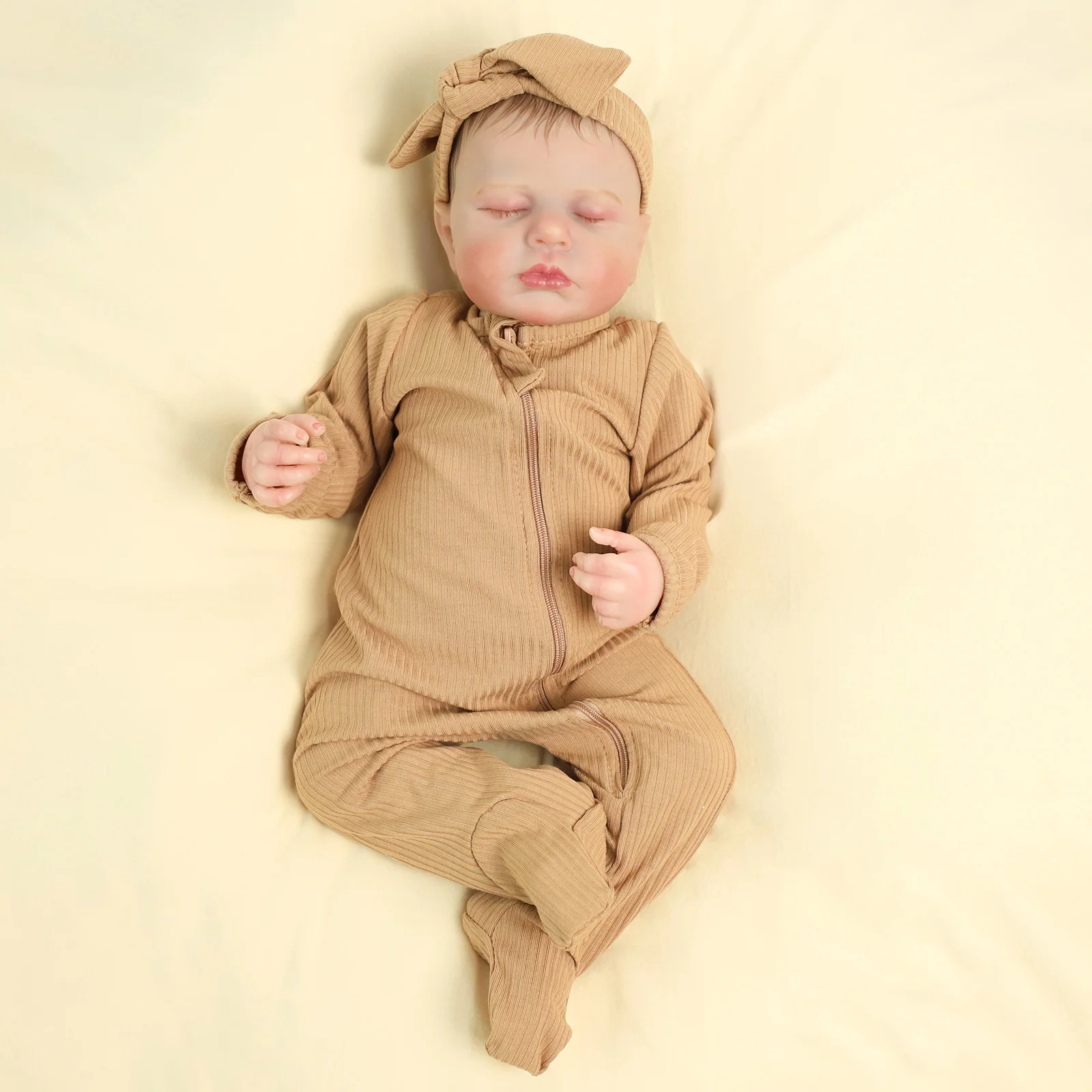 Bambole per neonati rinate realistiche: bambole realistiche per neonati da 20 pollici, corpo in tessuto morbido con giocattolo per l'alimentazione per bambini dai 3 anni in su