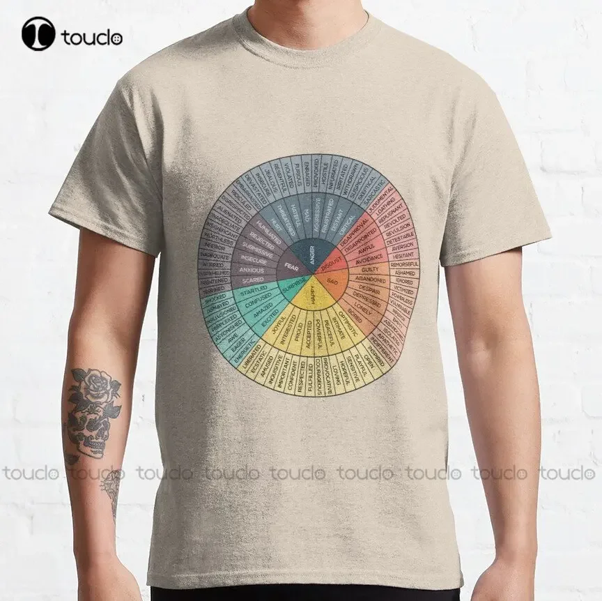 Wheel Of Emotions Classic Educational Teacher T-Shirt Skull Shirt Cotton Outdoor Simple Vintage Casual Tee Shirts Xs-5Xl Unisex