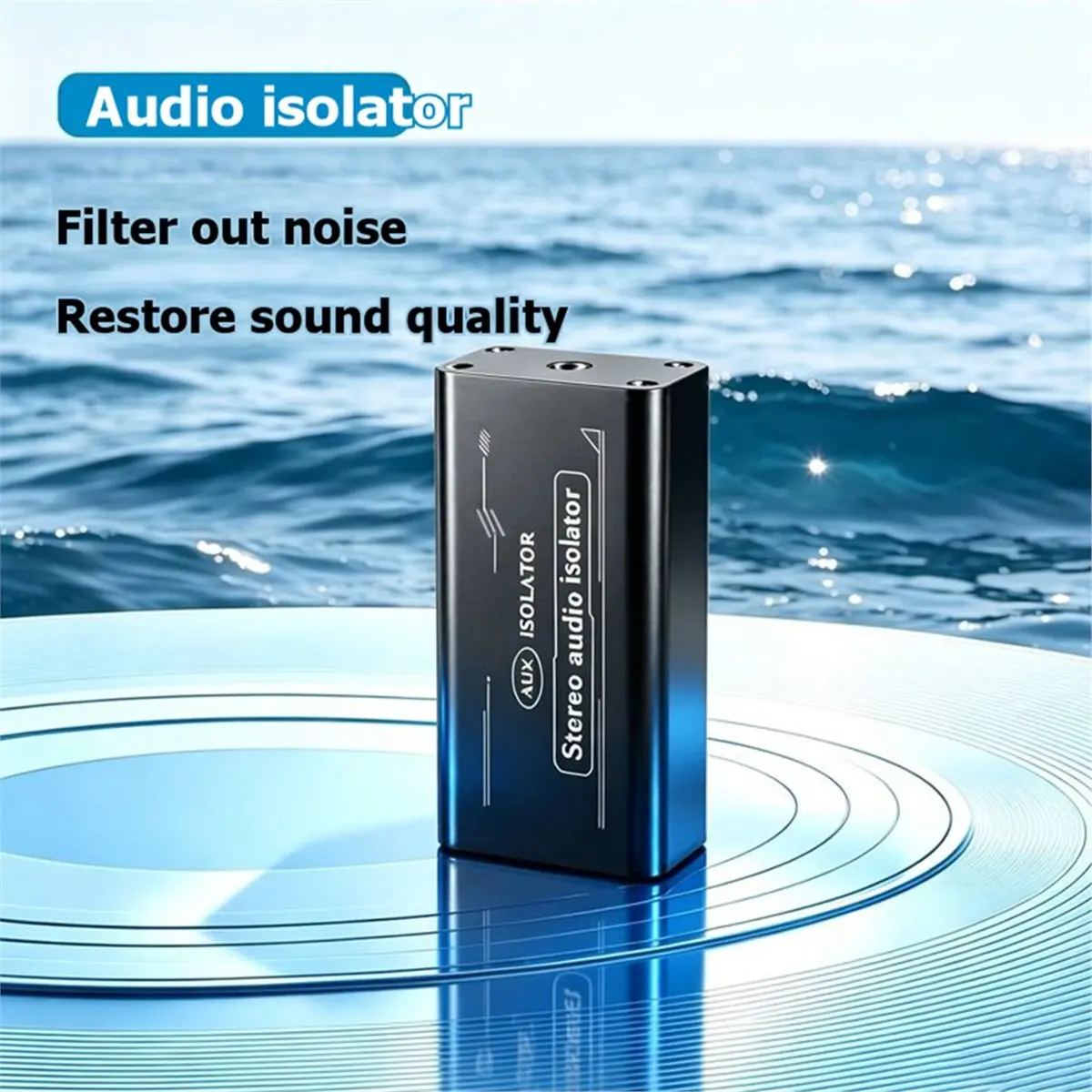 【CYBER MONDAY】3.5mm Current Noise Eliminator Shielding Noise Reduction Aluminum Alloy Audio Isolator Filter for Audio Equipment