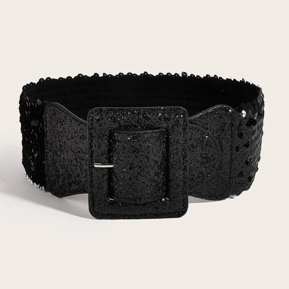 معدن مربع مشبك Blingbling الترتر Cummerbunds لامعة الكورية نمط مطاطا Cummerbunds دعوى معطف الزخرفية حزام حزام عريض