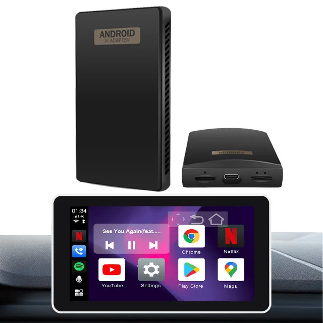 S21 Android 9.0 Carplay Usb Multimedia Car Smart Box Ai Portable Carplay Wireless Adapter Wireless Carplay Ai Box