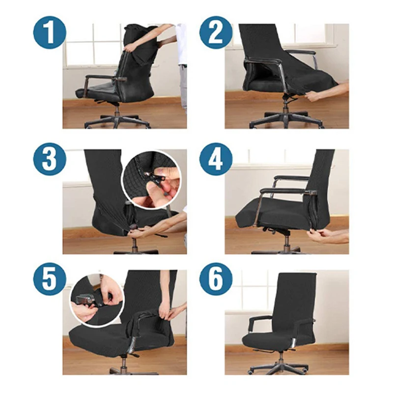 Elastic Office Chair Cover Computer Chair Slipcover Stretch Rotatable Armchair Seat Case Protector Home Decor Housse De Chaise