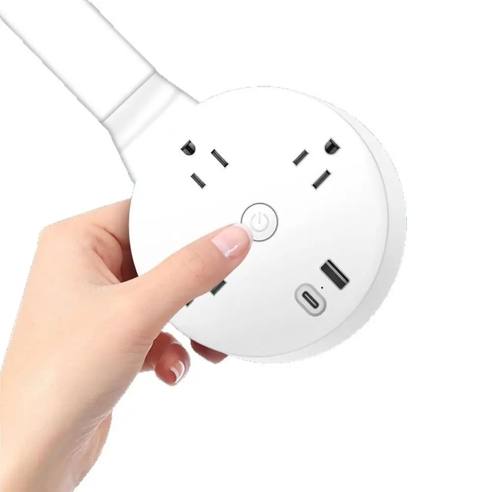 

Удлинитель электрической розетки без перфорации, вращается на 180° ° Удлиняет держатель для хранения с 3 розетками переменного тока размером 22–34 дюйма