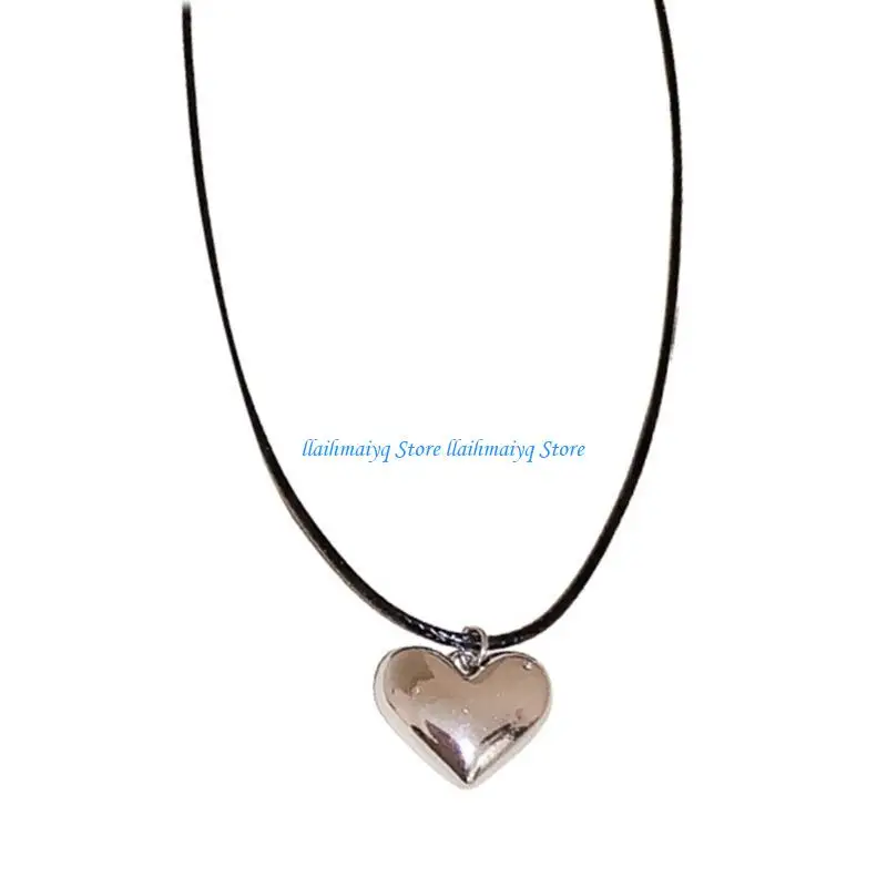 

573B Daily Wear Charm Clavicle Chain Necklace Braided Rope Y2K Star Pendant Necklace for Party Summer Holiday Decor