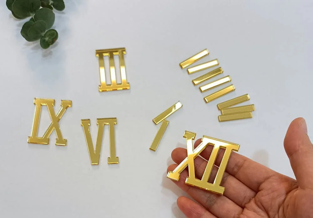 Acrylic Material Roman Numerals for Clock