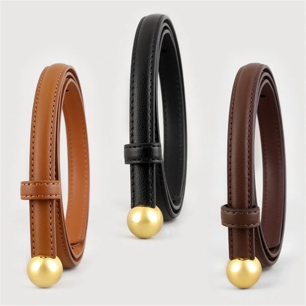 レディースエレガントな本革ベルト韓国デザインスリムウエストベルトサマードレス用調節可能なベルト衣類アクセサリー