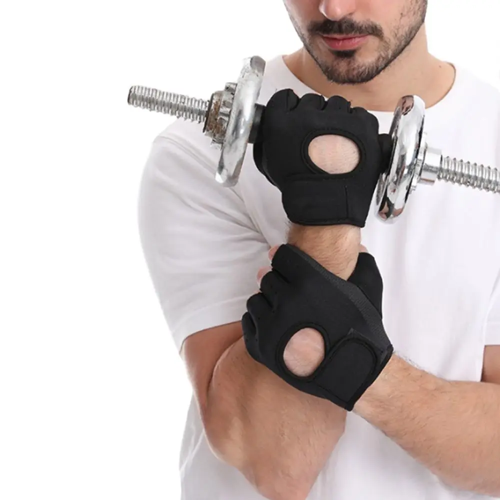 Frauen Männer Fitness Gym Handschuhe Gewichtheben Handschuhe Halb Finger Atmungsaktive Nicht-slip Gel Pad Bodybuilding Training Hanteln Handschuhe