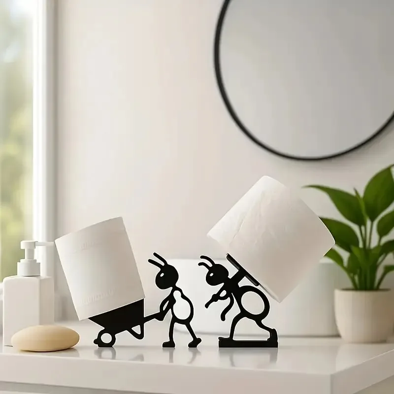 3D Printing, Simple and Practical Paper Towel Holder, Cute Ant Animal Shape Plastic, Office Toilet Washing Area Home Decoration