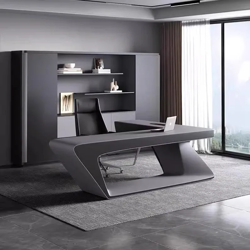 IY* Modern Luxury Extendable Wooden Executive Office Desk for Home and Office Use Hospital Setting