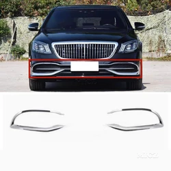 For Mercedes Benz S Class W222 2018-2020 Front Bumper Chrome Trim