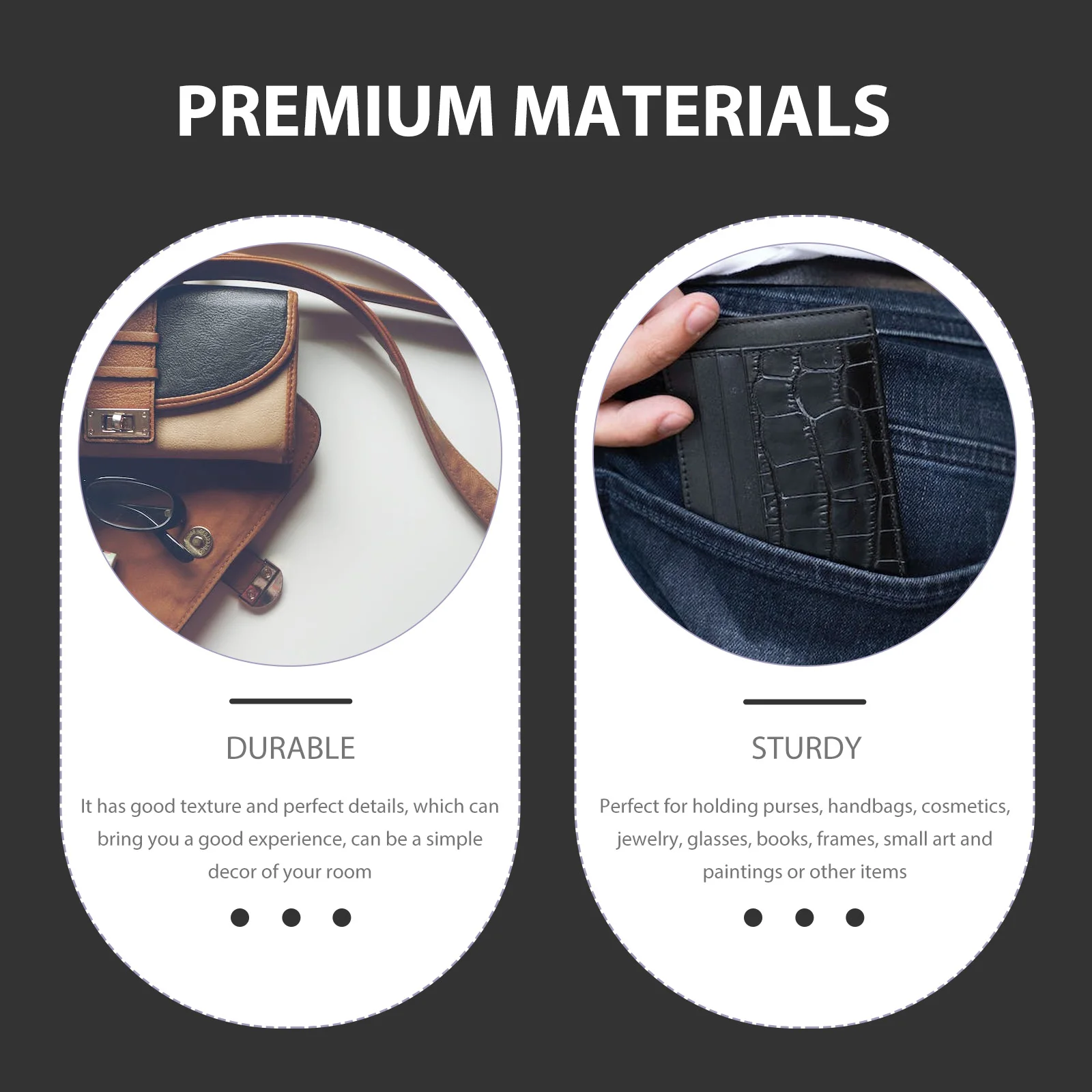 

2pcs Purse Display Rack Acrylic Handbag Stand Transparent Closet Purse Holder Sturdy Countertop Organizer For Jewelry Bags