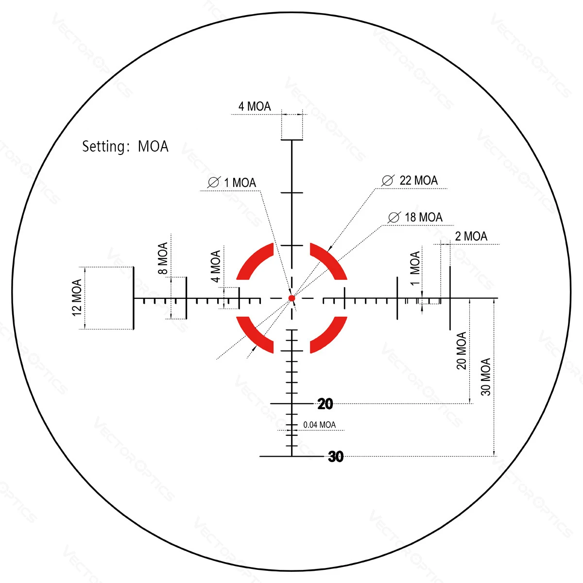 Vector Optics Mustang 1-4x24 FFP Riflescope With One Piece Picatinny Mount Turret Lock Feature Long Eye Relief For AR 15 M4