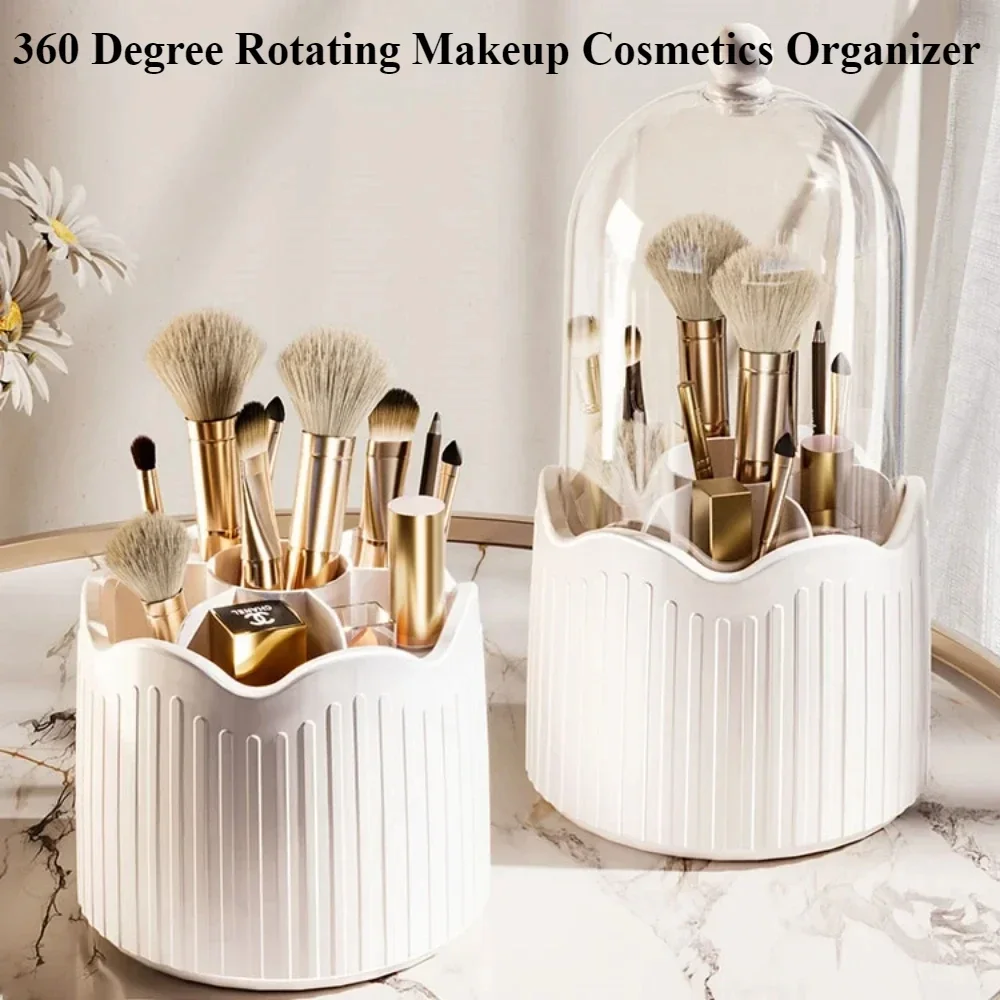 

1PC 360 Degree Rotating Makeup Brush Holder Cosmetics Desktop Organizer Lipstick Eyebrow Pencil Holder Jewelry Container 브러시